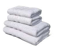 Lot de 4 serviettes - LOVELY HOME - 2 Serviettes 50 x 100 cm + 2 Draps de douche 70 x 140 cm - Blanc