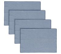 Lot de 4 sets de table coton 37x50 cm LILI bleu marine