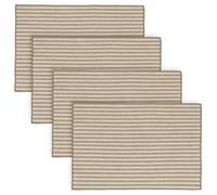 Lot de 4 sets de table coton 37x50 cm LILI marron camel