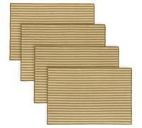 Lot de 4 sets de table coton 37x50 cm LILI marron houblon