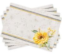 Lot de 4 sets de table lavables en coton pour le printemps et l'été, 33 x 48 cm, pour décorer la table lors de fêtes et de célébrations
