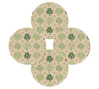 Lot de 4 sets de table ronds de 38,1 cm - Motif trèfle porte-bonheur de la Saint-Patrick - Lavables et résistants à la chaleur - Sets de table antidérapants et faciles à nettoyer pour cuisine, salle à