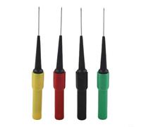 Lot de 4 sondes à aiguille multimètre avec embouts remplaçables en acier inoxydable pour diagnostic automobile et travaux électriques Connecteur de 4 mm