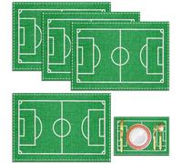 Lot de 4 sous-mains de bureau motif football, sous-main pour petit-déjeuner, école
