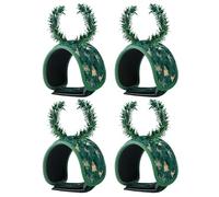 Lot de 4 soutiens-gorge de Noël pour aiguilles | Attaches pour garde-corps pour plantes jardin vert extérieur branches et porte principale entrée étagère