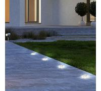 Lot de 4 spots encastrables Lampes Chemin de promenade Éclairage au sol Acier inoxydable Garage Entrée Lampes extérieures Carrossables