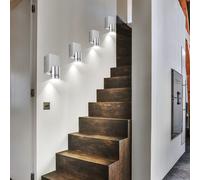 Lot de 4 spots LED muraux salon salle à manger éclairage spot ALU brossé