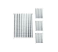 Lot de 4 stores à enroulement HWC-D52 100x160cm protection solaire opaque gris/blanc