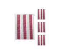 Lot de 4 stores à enroulement HWC-D52 100x160cm protection solaire rouge/blanc/beige