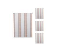 Lot de 4 stores à enroulement HWC-D52 120x230cm opaques gris/marron/orange