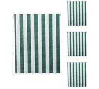Lot de 4 stores à enroulement MENDLER HWC-D52 100x160cm protection solaire opaque vert/blanc G