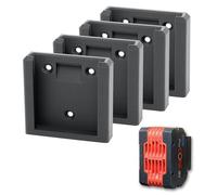 Lot de 4 Supports de batterie pour Bosch 18V - Support mural à verouillage, fixation pour batteries ProCore et GBA Pro Bleu