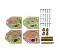 Lot de 4 supports de fixation pour pieds en bois massif avec vis pour pieds de meubles et tables - Connexion sécurisée - Convient pour pieds en bois massif de 3 cm et 4 cm