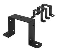 Lot de 4 supports de fixation U pour panneaux de clôture - Clips de sécurité en béton - Ancrage sûr