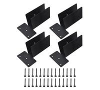 Lot de 4 supports de montage latéraux pour pergola 2 x 4 | Ces supports en acier au carbone relient solidement les poutres en bois de 2 x 4 pour les pergolas de jardin
