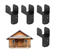 Lot de 4 supports de pergola, connecteur d'attache de toit en acier pour grange, abri, jardin, cour, patio, porche, tonnelle, terrasse