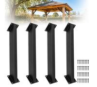 Lot de 4 supports de pergola, kit de support de connecteur robuste pour poutre en bois, pergola, tonnelle, terrasse, patio