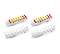 Lot de 4 supports de rail Hutch compatibles avec bornes enfichables Wago 2273-202, 2273-203, 2273-204, 2273-205 - Rail de support DIN 35 mm, raccord rigide à 9 prises, PETG blanc, fabriqué en
