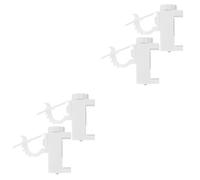 Lot de 4 supports de tringle à rideau à clipser, crochets pour tringles à rideaux, supports pour tringles à rideaux au-dessus de