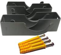 Lot de 4 supports traditionnels à double bras pour radiateur (anthracite) avec vis gratuites (90 mm (A) x 35 mm (B), anthracite).