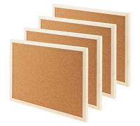 Lot de 4 tableaux en liège, dimensions 30x40 cm, couleur naturelle, avec cadre en bois