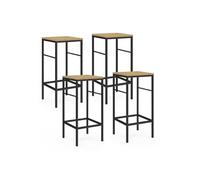 Lot de 4 tabourets de bar DETROIT design industriel