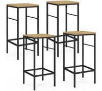IDMarket - Lot de 4 tabourets de Bar Detroit Design Industriel