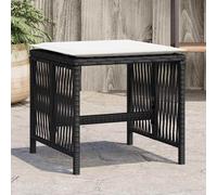 Lot de 4 Tabourets de Jardin avec Coussins Chaises Noir Résine Tressée vidaXL