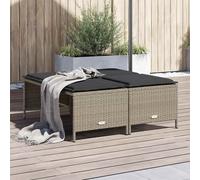 Lot de 4 Tabourets de Jardin avec Coussins Sièges Tressée Résine Tressée vidaXL
