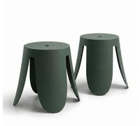 Lot de 4 tabourets empilables en polypropylène renforcé de fibre de verre pour l'intérieur et l'extérieur, design moderne, robustes, pour le jardin, la terrasse, le bar et la cuisine - Trevi