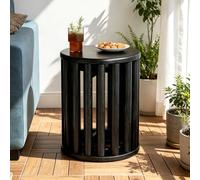 Lot de 4 tabourets empilables ronds en bois, table basse multifonction 4 en 1 pour chambre à coucher, cuisine, salon, bureau