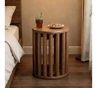 Lot de 4 tabourets empilables ronds en bois, tables d'appoint peu encombrantes pour chambre à coucher, cuisine, salon, bureau, aucune installation nécessaire