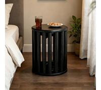 Lot de 4 tabourets empilables ronds en bois, tables d'appoint peu encombrantes pour chambre à coucher, cuisine, salon, bureau, aucune installation nécessaire