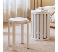 Lot de 4 tabourets empilables ronds gigognes pour salon, chambre, cuisine, balcon