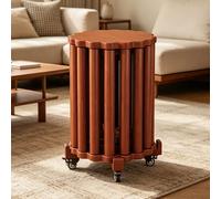 Lot de 4 tabourets empilables - Tables gigognes avec roulettes et patins antidérapants, aucune installation nécessaire - Idéal pour la chambre, le salon et le bureau