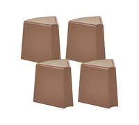 Lot de 4 Tabourets en Matière Synthétique de Jardin Empilables Siège d'Appoint E