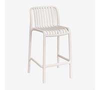 Lot de 4 tabourets hauts empilables Wendell en polypropylène Tapioca Beige ¿65 cm