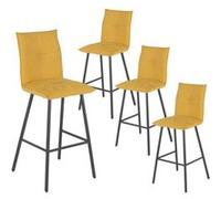 Lot de 4 Tabourets Jaunes Hauteur H65cm - LAGOS -