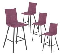 Lot de 4 Tabourets Violets Hauteur H76cm - LAGOS -