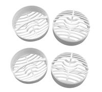 Lot de 4 tamis à cheveux pour douche et bac de douche, filtre à cheveux blanc, remplacement pour vanne Viega, insert en plastique pour siphon d'écoulement - Protection efficace contre les bouchons de