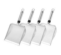 Lot de 4 tamis de terre pour jardinage avec poignée | Écran anti-poussière portable pour porche extérieur, jardin, serre, paysage, plage