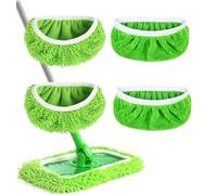 Lot de 4 tampons réutilisables pour Balai Swiffer Sweeper, lavables en Microfibre, serpillières sèches et humides Rechargeables pour sols durs et parquets