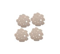 Lot de 4 Tapis antiderapants de douche ou baignoire PVC GALETS 12x13cm Beige MSV
