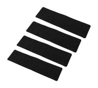 Lot de 4 Tapis antidérapants Noirs pour marches extérieures en Polyester | Surface à forte adhérence, pose sans colle et sans résidu, pour marches en pierre ou en bois, usages en appartement ou villa