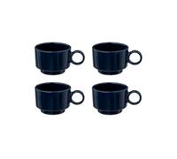 - Lot de 4 Tasses à Café "Anne" 10cl Bleu Encre