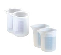 Lot de 4 tasses à linge, 2 boules de lavage, 150 ml, 100 ml, pour détergent liquide, bricolage, cire, cuisine