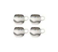 Lot de 4 tasses D9xH8 cm en grès gris Paula