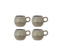 Lot de 4 tasses D9xH8 cm en grès marron Paula