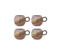 Lot de 4 tasses D9xH8 cm en grès violet Paula