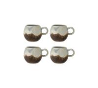 Lot de 4 tasses en grès marron Paula